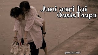 Oasis Thapa  Juni Vari Lai  Official Music Lyrics Video [upl. by Corby90]