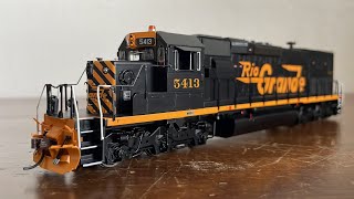 DRGW SD40T2 Sound Demo Athearn Review [upl. by Dyob]