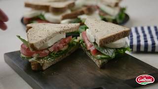 Galbani® Fresh Mozzarella Caprese Sandwich in 30 Seconds [upl. by Chick659]