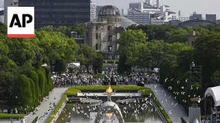 Disarmament call marks 79th anniversary of Hiroshima bombing [upl. by Ahse]