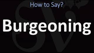 How to Pronounce Burgeoning CORRECTLY [upl. by Margreta]