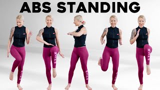 SMALLER WAIST amp FLAT BELLY 30 Min Home Workout Abs Standing No Jumping Tabata Workout [upl. by Marala]