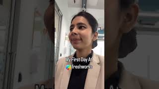 1st Day At Freshworks 🤩 freshworks freshworksbangalore freshworksoffice [upl. by Acissj]