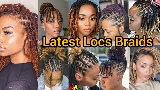 Latest Locs Braids Hairstyles  Stunning Faux Locks Idea  Dreadlock Hairstyles for Ladies [upl. by Ailedamla]