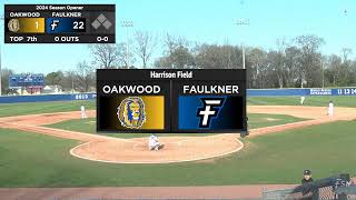 Faulkner vs Oakwood Baseball [upl. by Kcirdla]