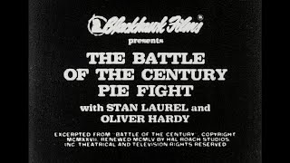 The Battle of the Century 1927  Pie Fight  Super 8mm HD [upl. by Anilak]