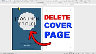 How to Delete Cover Page Title Page in Word Document [upl. by Carlynn]