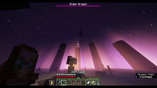 Defeating the Ender Dragon  Minecraft [upl. by Nolram]