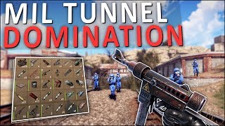 DOMINATING the MILITARY TUNNELS  Rust Solo Survival 6 [upl. by Idden179]