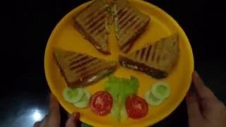 Paneer Lettuce Grilled Sandwich Recipe  How to prepare Paneer Lettuce Grilled sandwich at Home [upl. by Einimod]