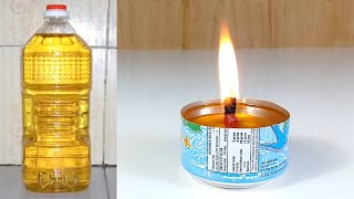 CARA MEMBUAT LAMPU DARI MINYAK GORENG  TUTORIAL DIY [upl. by Calhoun787]