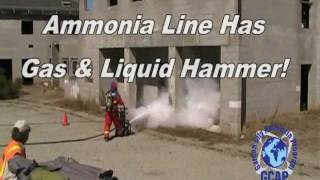 Controlled Liquid Ammonia Release 1quot Line  100 PSIG [upl. by Hulda]