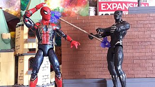 IRON SPIDER vs BLACK PANTHER stop motion [upl. by Jase]