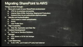 AWS re Invent ENT 302 Microsoft Exchange and Sharepoint on AWS [upl. by Battat331]