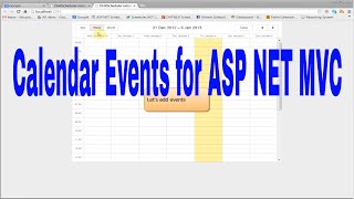 Calendar Events for ASP NET MVC Video Tutorial [upl. by Winebaum]