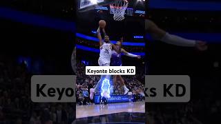 Keyonte blocks KD 😨💪 kevindurant keyontegeorge block [upl. by Neiht]