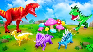 Crazy Trex Takes on All Dinosaurs for Mushrooms  Funny Dinosaurs Comedy Cartoons [upl. by Dur45]