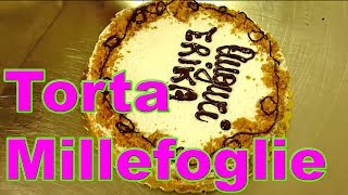 Torta Millefoglie per Festa di Compleanno Bambino o Comunione  Pasta Sfoglia Crema [upl. by Ecyar]