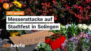 Messerattacke auf Stadtfest  Schock und Trauer I ZDF spezial [upl. by Ahsats512]