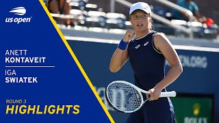 Anett Kontaveit vs Iga Swiatek Highlights  2021 US Open Round 3 [upl. by Quiteri]