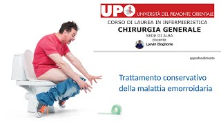 Trattamento conservativo della malattia emorroidaria [upl. by Annawahs]