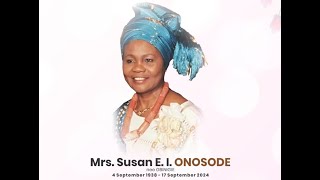 Mrs Susan EI ONOSODE SERVICE OF SONGS [upl. by Utir]