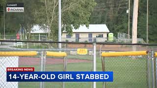 Teen girl stabbed at baseball game in Northwest Indiana search underway for suspect sheriff says [upl. by Leoine457]