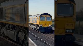 GBRF DRAX 66749 heading towards Drax Powerstation freighttrain drax biomass train rail [upl. by Lashar713]