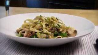 Tagliatelle with mushrooms and spinach recipe from Waitrose [upl. by Lyell]