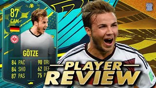 87 PLAYER MOMENTS GOTZE PLAYER REVIEW SBC FIFA 23 ULTIMATE TEAM [upl. by Eimarej]