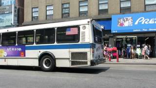 NYC Bus FlushingBound Orion V 6140 Q12 arriving at Roosevelt Av and Main St last stop [upl. by Luapnhoj]