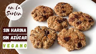 GALLETAS de AVENA  Sólo 2 INGREDIENTES  Sin Horno y Sin Microondas VEGANO [upl. by Katina]