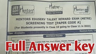 Mentors Eduserve Talent Reward exam metre screening Test [upl. by Nnairet]