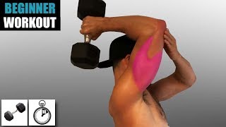 BEGINNER DUMBBELL TRICEPS WORKOUT  ONLY 10 MINUTES  ONLY ONE DUMBBELL [upl. by Tigdirb806]