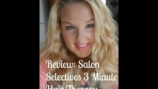 Review Salon Selectives 3 Minute Hair Therapy Dollar Tree Gem [upl. by Wise]