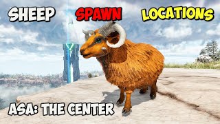 ASA The Center ALL Ovis amp Mutton Spawn Locations On ARK Survival Ascended [upl. by Ahsitan]