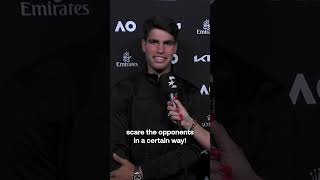 Nick Kyrgios interviews Carlos Alcaraz 🎤 AustralianOpen 🇦🇺 [upl. by Dianthe]