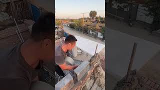 Installation process of roof eaves stone tiles [upl. by Nosoj684]