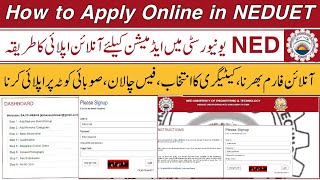 How to apply in NED University Karachi  Complete Online admission procedure with Category Selection [upl. by Cirad]