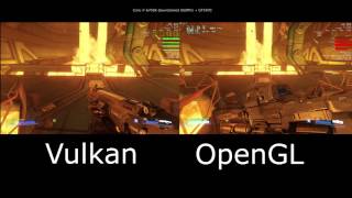 DooM 2016 Vulkan vs OpenGL on CPU  800MHZ [upl. by Einahets]