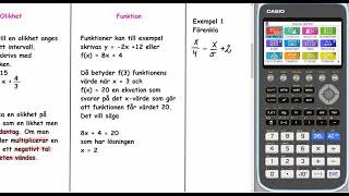 Genomgång Matematik 1 Skillnader mellan Algebraiskt uttryck Ekvation Olikhet och Funktion [upl. by Azirb]