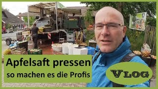 Apfelsaft pressen  so machen es die Profis  VLOG [upl. by Beale732]