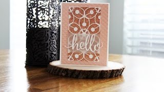 Altenew Layered Medallion Stencil And Rose Glitter Embossing Paste  TUTORIAL [upl. by Keven]