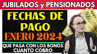 💲 CUANDO Y CUANTO COBRO en ENERO 2024  QUE PASA CON LOS BONOS  Jubilados y Pensionados ANSES [upl. by Nalo]