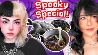 Making ALL BLACK FOOD  Noms With Neeko Ep 5 Boo FT Emma Langevin [upl. by Llenrrad]