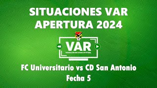 APERTURA 2024  Partido FC Universitario vs CD San Antonio [upl. by Gabriellia665]