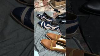 Leather Shoes making  Shoe Polishing handcraftedshoes menshoes shoes customshoes shoemaker [upl. by Galvan]