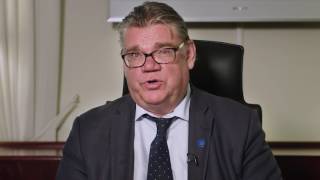 Video message by Finland Foreign Minister Soini for the 4th Istanbul Mediation Conference [upl. by Benjamen]