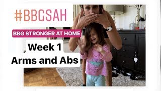 KAYLA ITSINES  BBG STRONGER AT HOME  Arms and Abs WEEK 1 [upl. by Leiand933]