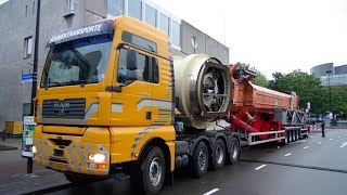 Kermis Tilburg 2015 Transport en opbouw deel 4 [upl. by Semajwerdna]